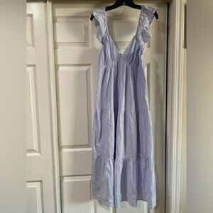 Light Blue Ruffled Maxi Dress Size Large